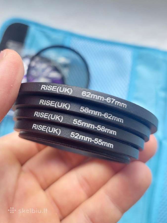 Filtrai 82,77,72,62,58,52,43mm + Filtrų laikikliai - nuotraukos Nr. 37