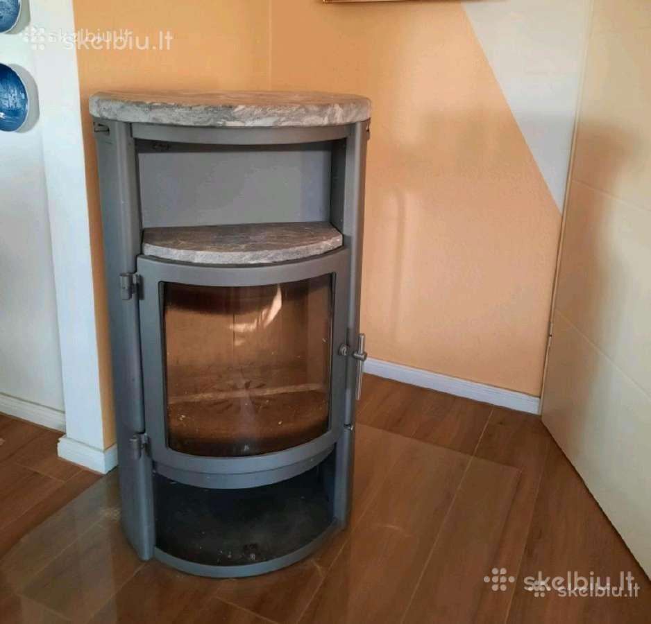 Scan židinys-krosnelė su muilo akmens apdaila - nuotraukos Nr. 2