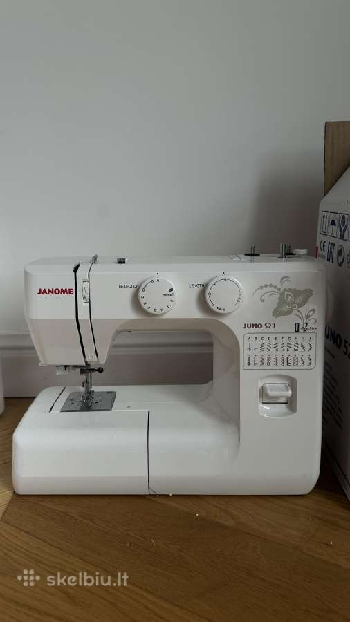 Janome Juno 523 siuvimo mašina + daug siuvimo reik