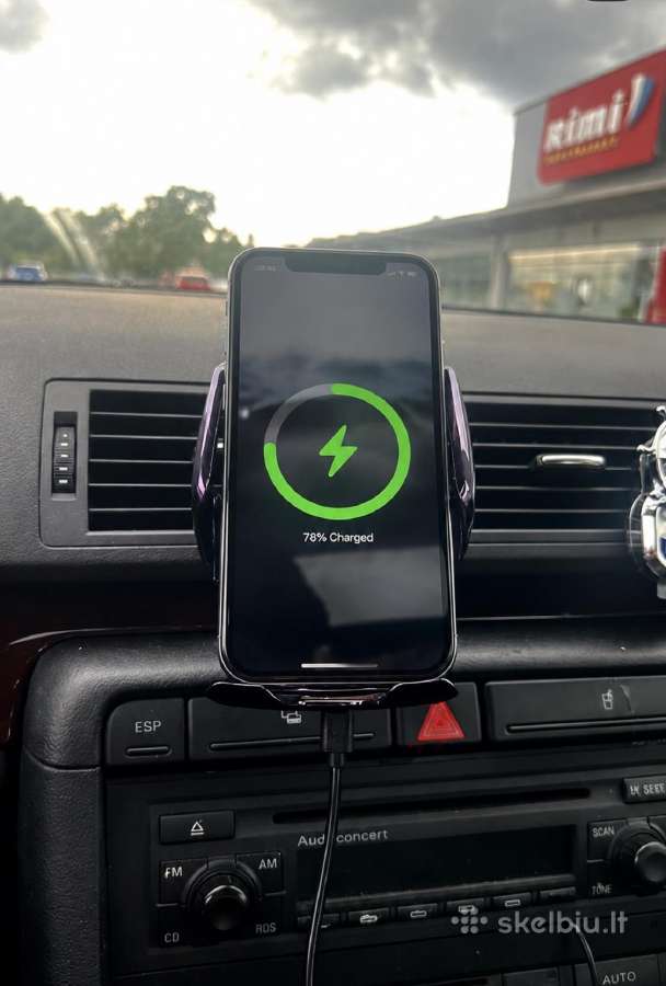 Naujas 15w belaidis automobilinis telefono laikikl