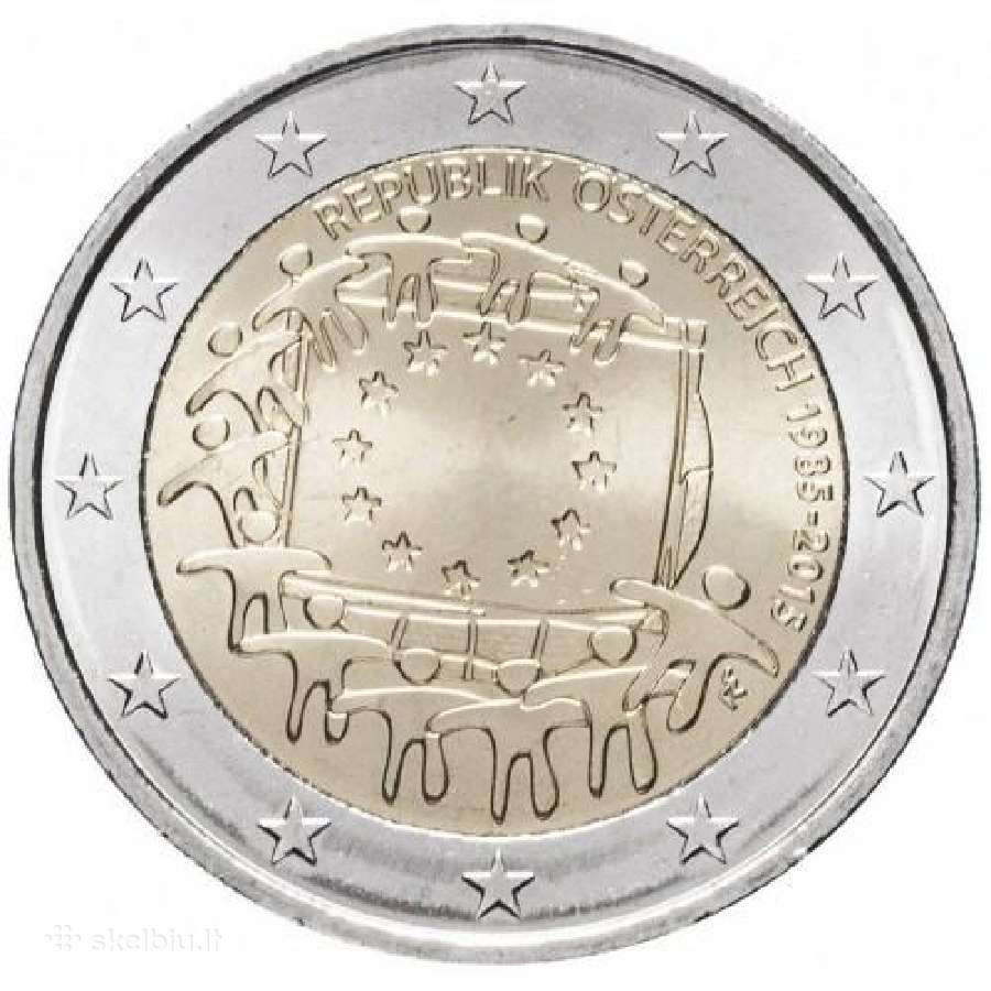 Austrijos proginės 2 eurų monetos (Unc) Atnaujinta - nuotraukos Nr. 6