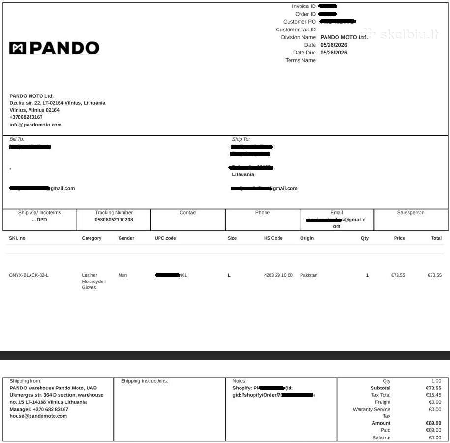 Motociklininko Pirštinės Pando Moto - nuotraukos Nr. 8
