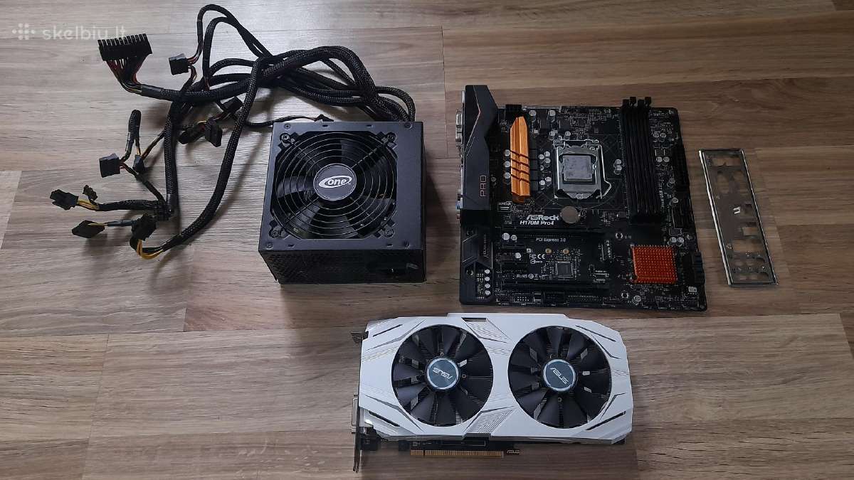 Komplektas H170m Pro4 + Rx 480 + Intel i5 + 600w