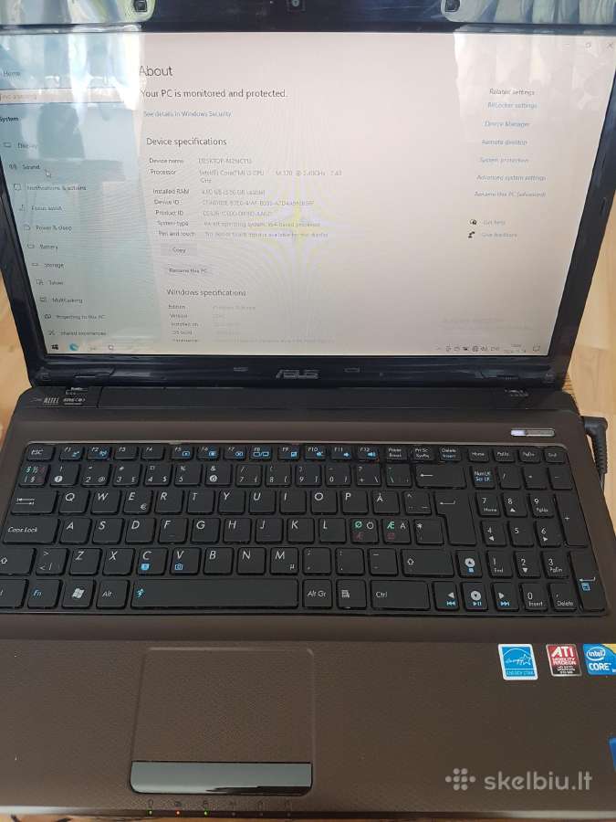 Asus X52j - nuotraukos Nr. 5