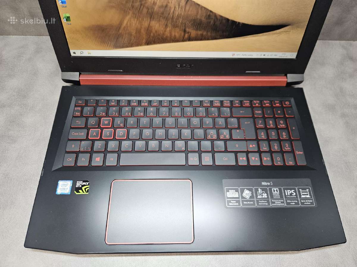 Acer Nitro5/15.6"/ i7-7700hq/16r/512ssd/gtx 1050ti - nuotraukos Nr. 2
