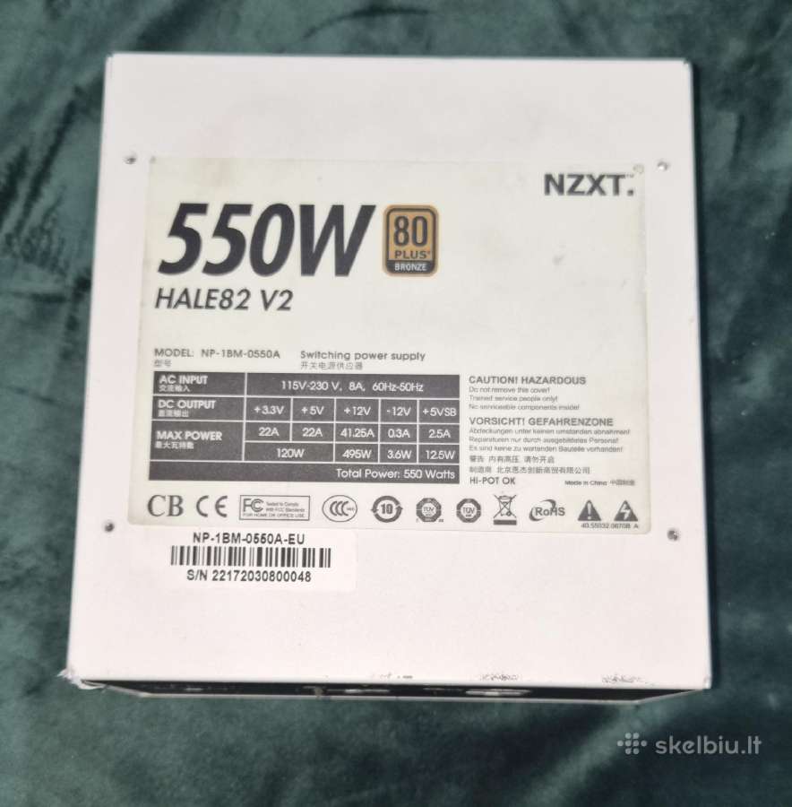 Nzxt Hale82 V2 550w modulinis maitinimo blokas