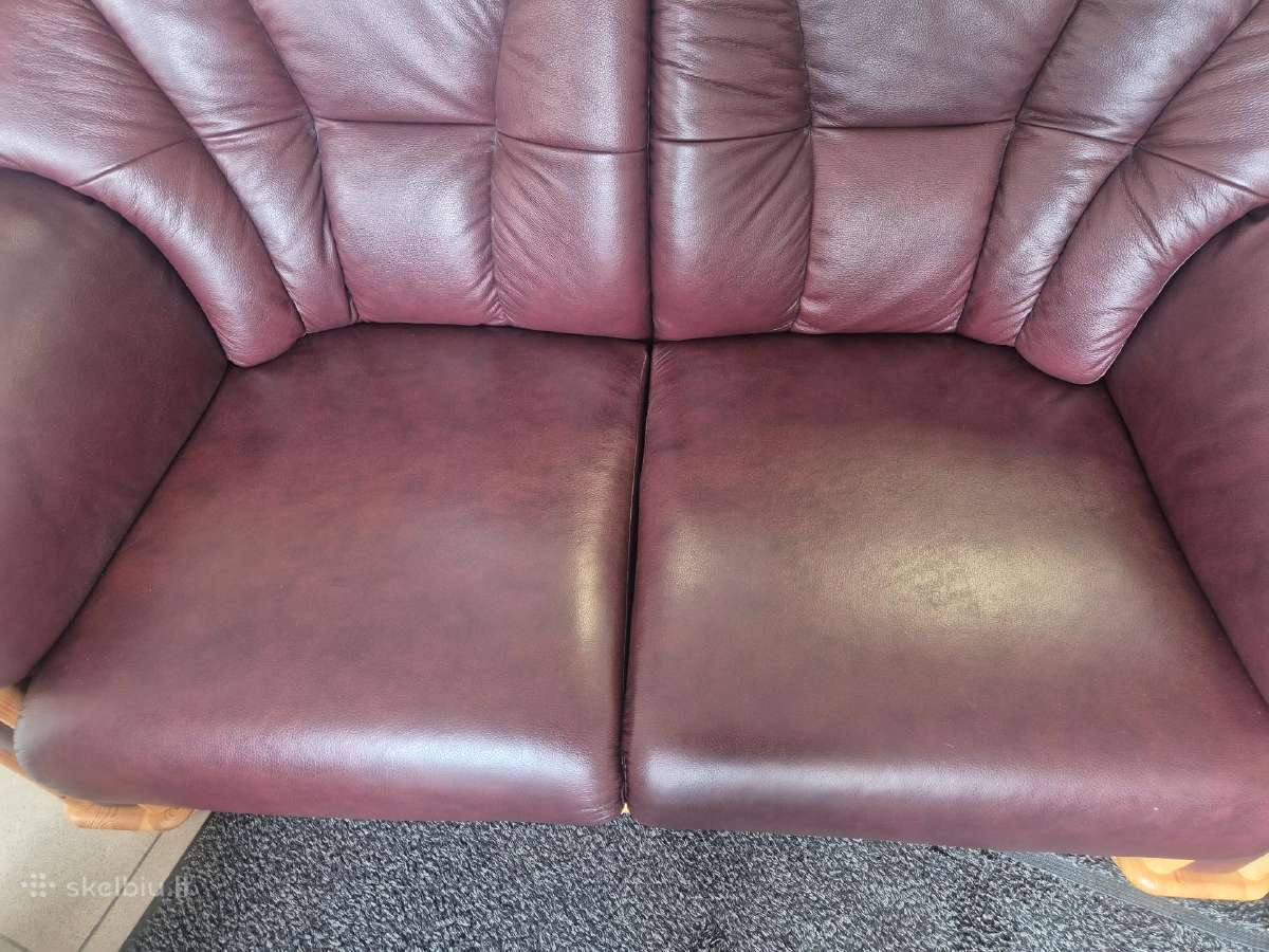 Kaip nauja! Natūralios odos sofa - nuotraukos Nr. 3