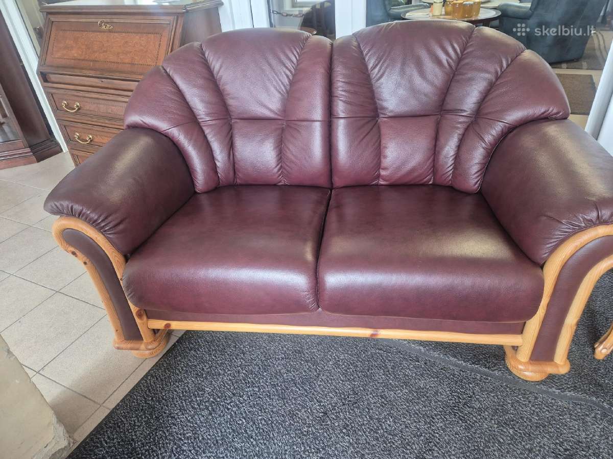 Kaip nauja! Natūralios odos sofa - nuotraukos Nr. 5