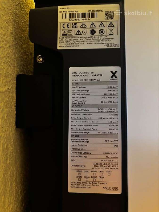 Solax x3 10kw inverteris