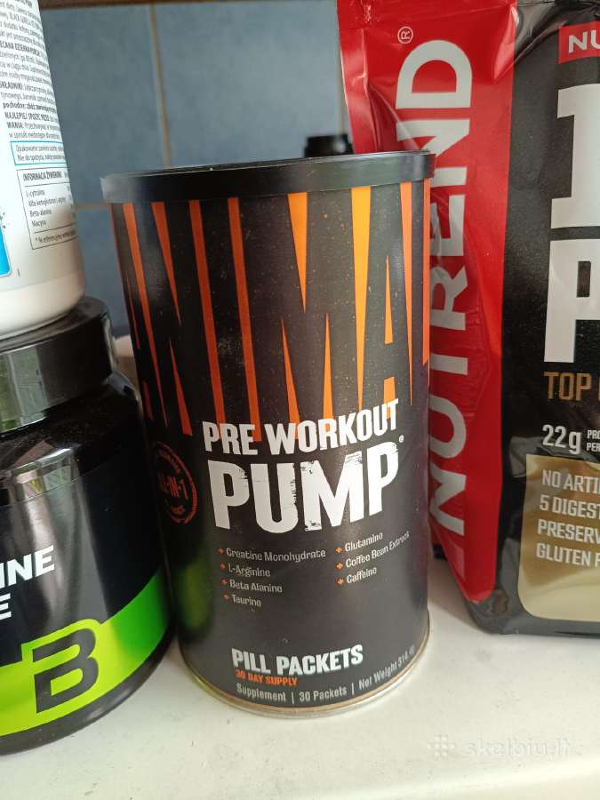 Animal pump, proteinas, kreatinas, tik pradaryti