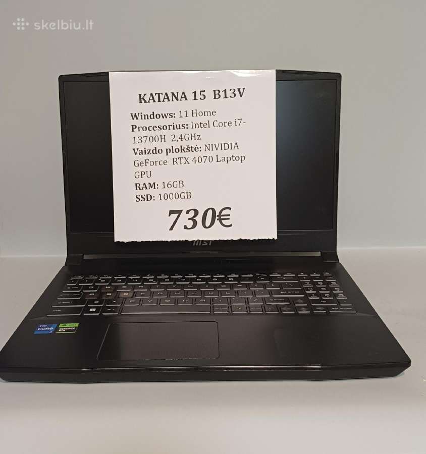 Kompiuteris Katana 15 Siunčiame