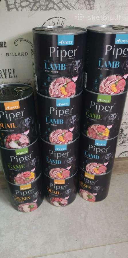 Piper - konservuotas ėdalas šunims (įvairūs)