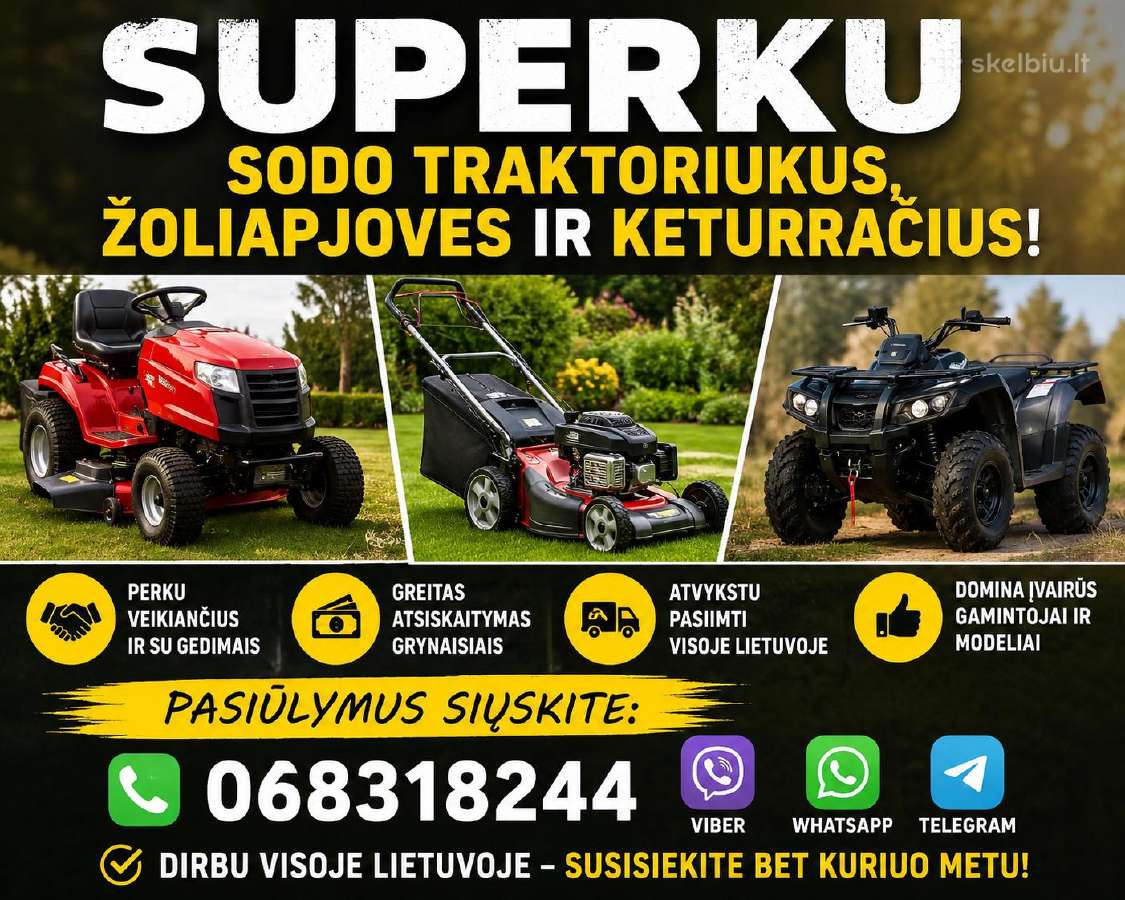 Superku Sodo Traktoriukus ,Zoliapjoves, Keturacius