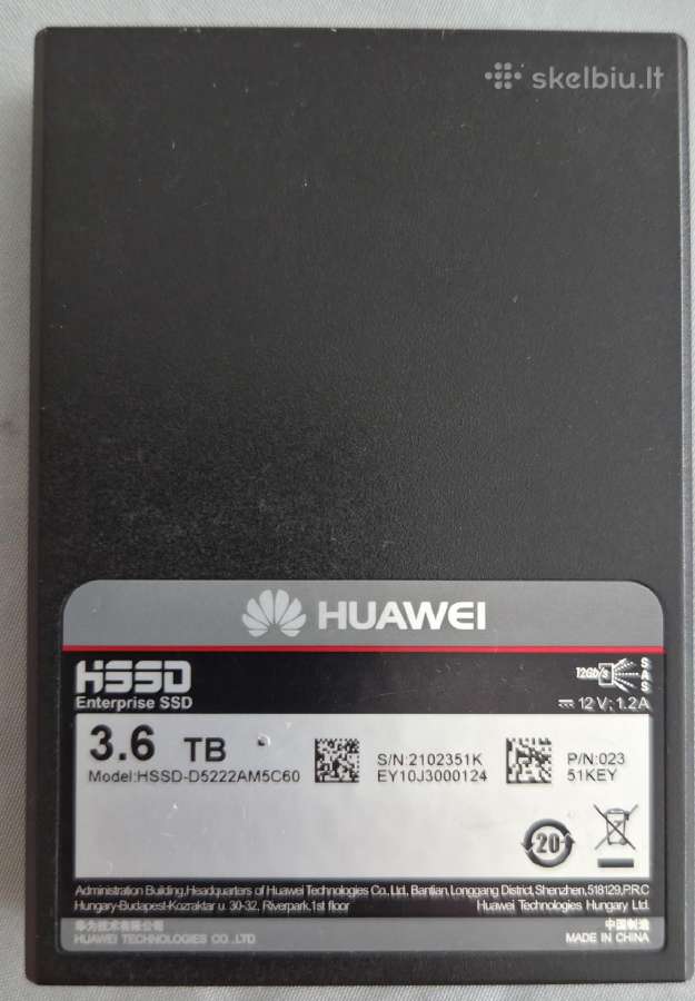 Sas SSD 3.6tb 1.92tb 12gb/s, 800gb 6gb/s