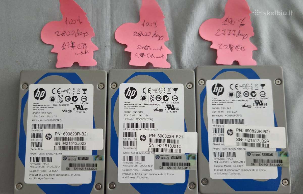 Sas SSD 3.6tb 1.92tb 12gb/s, 800gb 24gb/s - nuotraukos Nr. 10