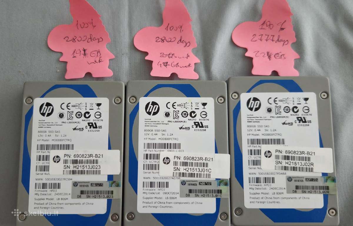 Sas SSD 3.6tb 1.92tb 12gb/s, 800gb 6gb/s - nuotraukos Nr. 10