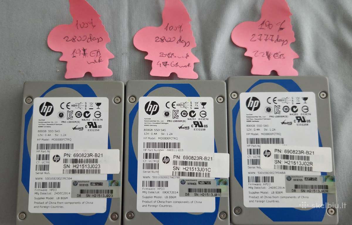 U.2 2tb, Sas SSD 7.68tb, 3.6tb 12gb/s, 800gb,400gb - nuotraukos Nr. 20