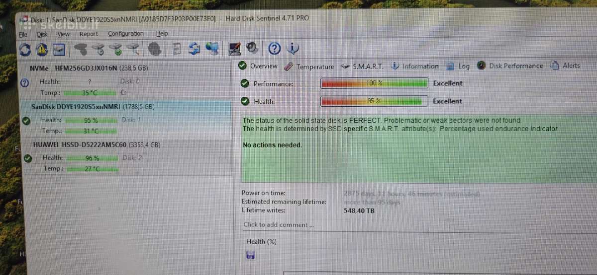 Sas SSD 7.68tb, 3.6tb 12gb/s, 800gb 24gb/s, 400gb - nuotraukos Nr. 12