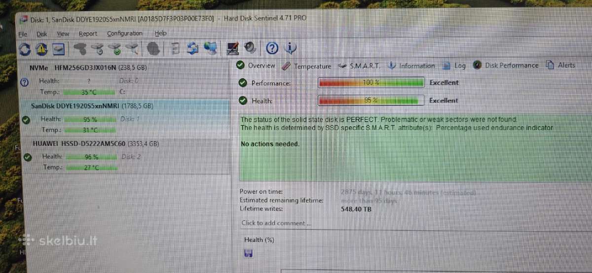U.2 2tb, Sas SSD 7.68tb, 3.6tb 12gb/s, 800gb,400gb - nuotraukos Nr. 18