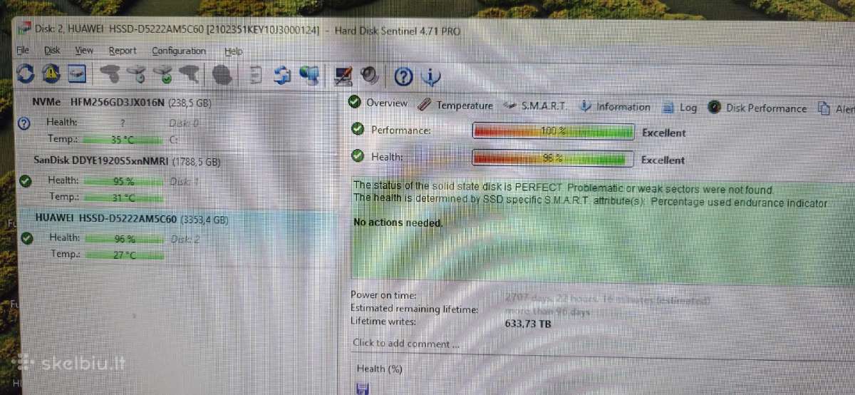 Sas SSD 3.6tb 1.92tb 12gb/s, 800gb 6gb/s - nuotraukos Nr. 3
