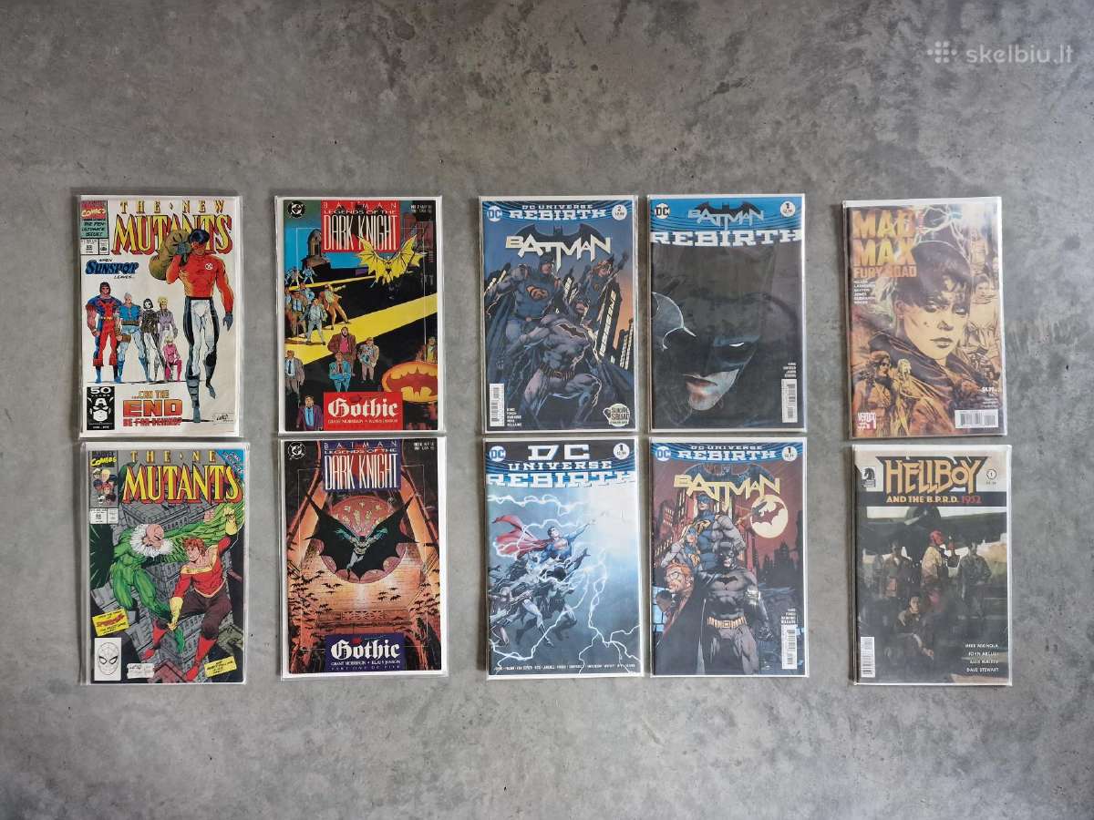 Originalių JAV komiksų kolekcija – 10 vnt. 1990m.