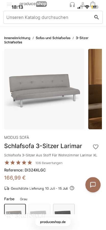 Nauja sofa lova 80€ - nuotraukos Nr. 9