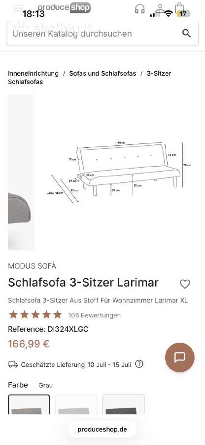 Nauja sofa lova 80€ - nuotraukos Nr. 2