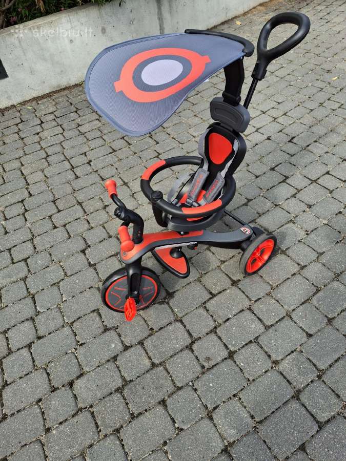 Triratukas Globber Trike Explorer 4in1, raudonas
