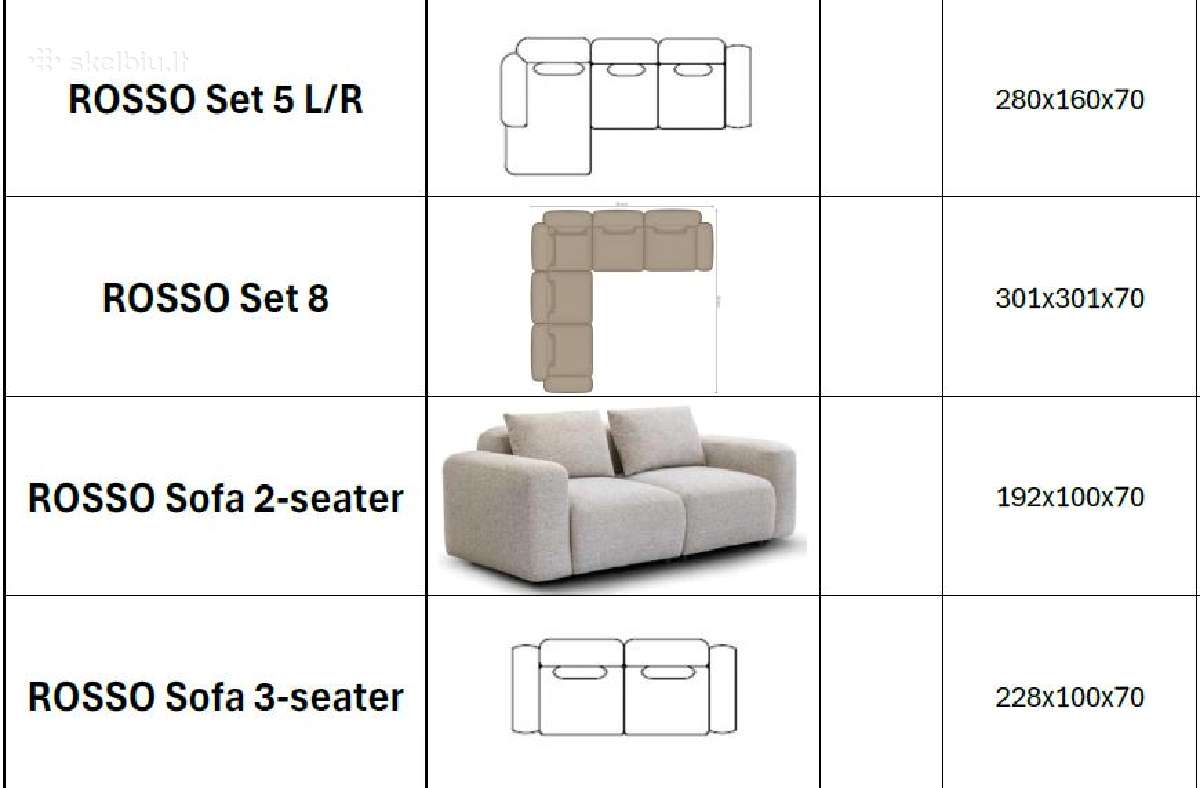Modulinė sofa Rosso - nuotraukos Nr. 11