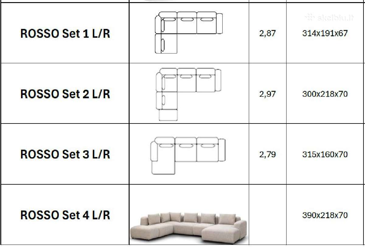 Modulinė sofa Rosso - nuotraukos Nr. 12