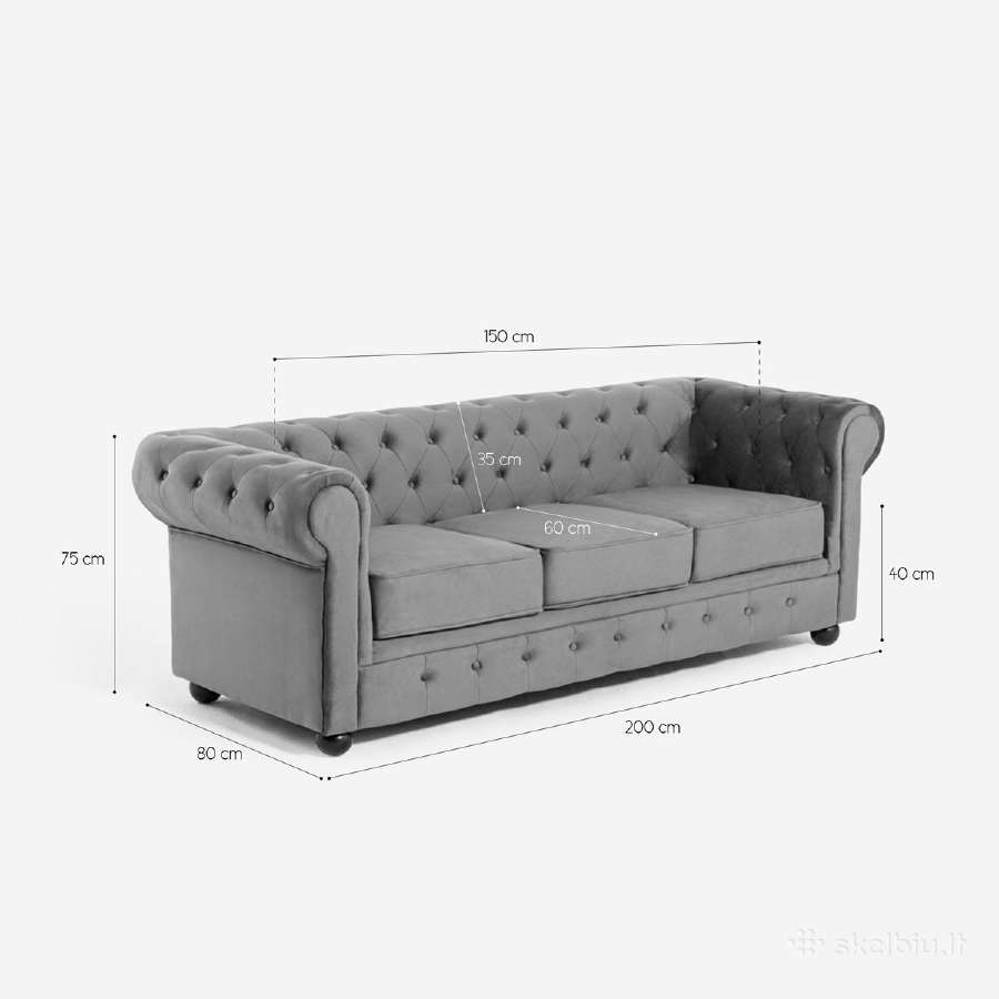 Nauji Chesterfield sofa ir fotelis - nuotraukos Nr. 14