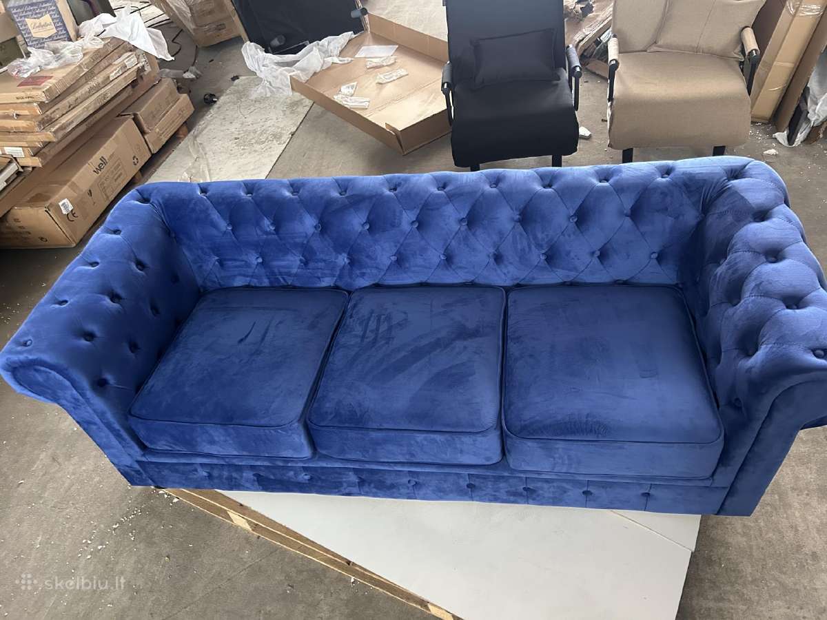 Nauji chesterfield baldai sofa ir fotelis - nuotraukos Nr. 4
