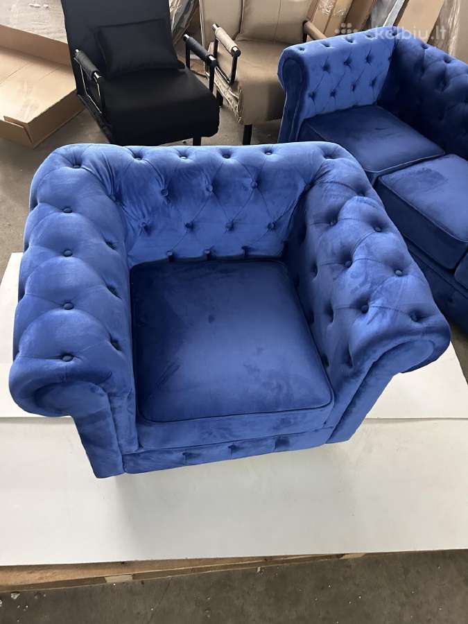 Nauji chesterfield baldai sofa ir fotelis - nuotraukos Nr. 10