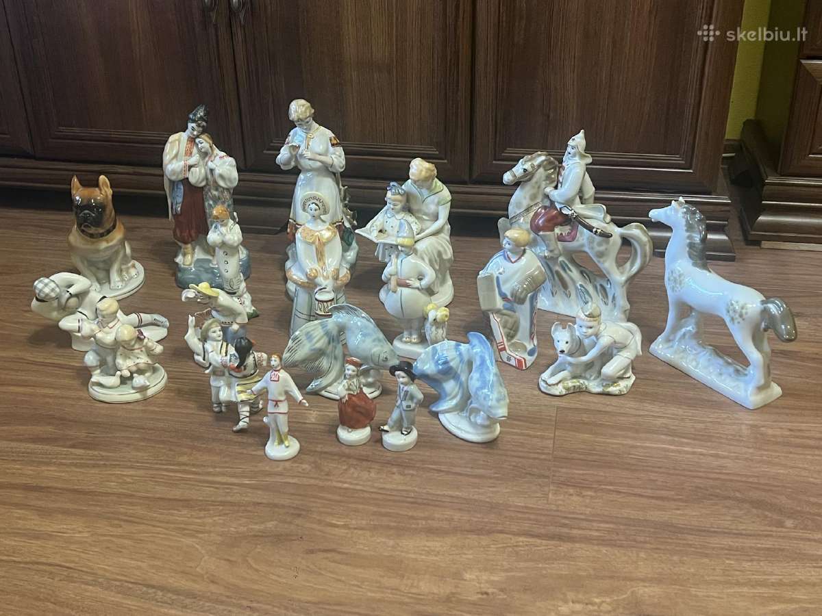 Tarybines porcelianines statuleles