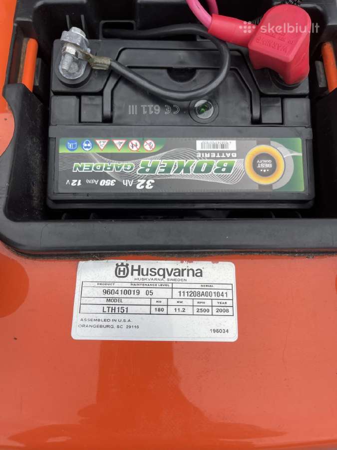 Sodo traktoriukas Husqvarna Lth151 - nuotraukos Nr. 9