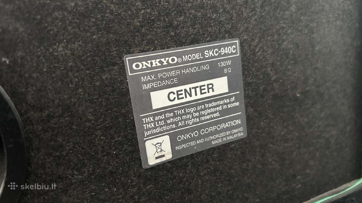 Onkyo 7.1 Thx namų kino sistema - nuotraukos Nr. 5