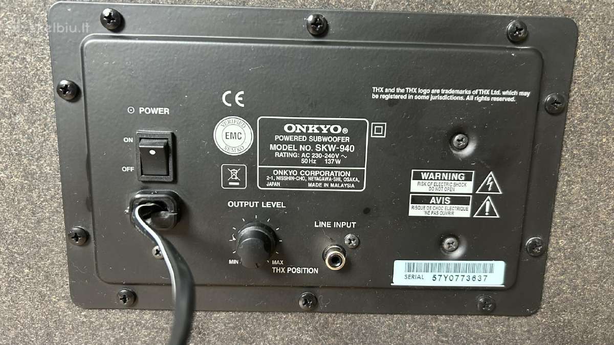 Onkyo 7.1 Thx namų kino sistema - nuotraukos Nr. 6