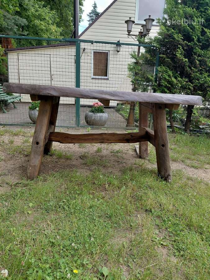 Masyvus ąžuolinis stalas - nuotraukos Nr. 2