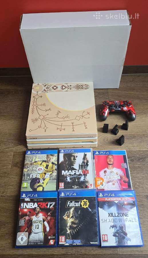 Playstation 4 pro 1tb su priedais
