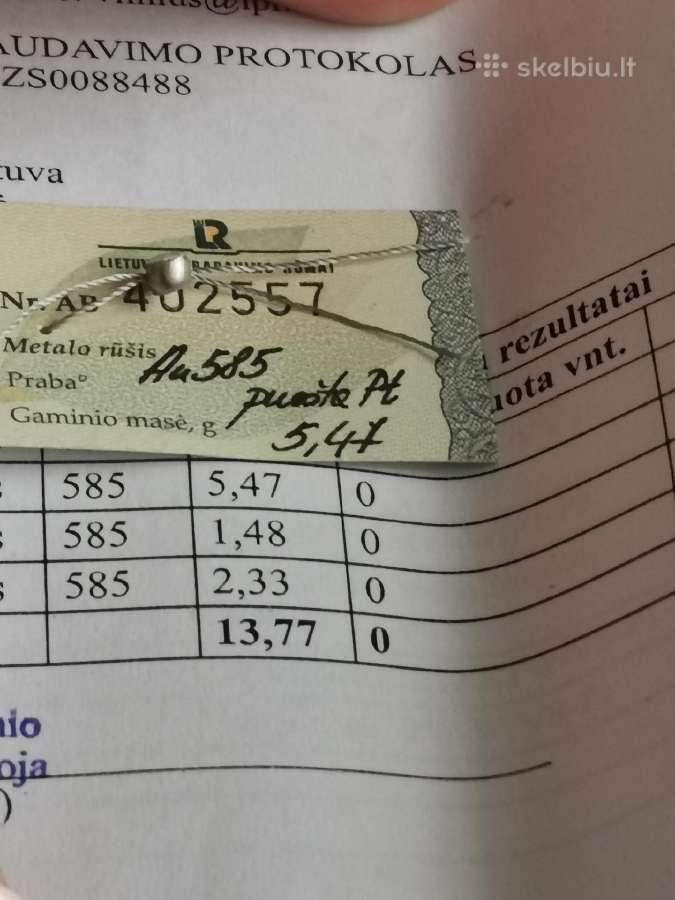 Sertifikuotas žiedas su platina ir deimantais - nuotraukos Nr. 26
