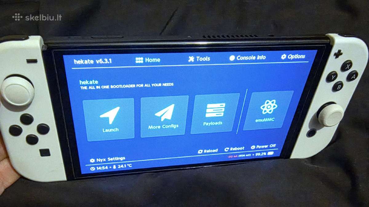 Nintendo switch oled atrištas/jailbreak 256gb
