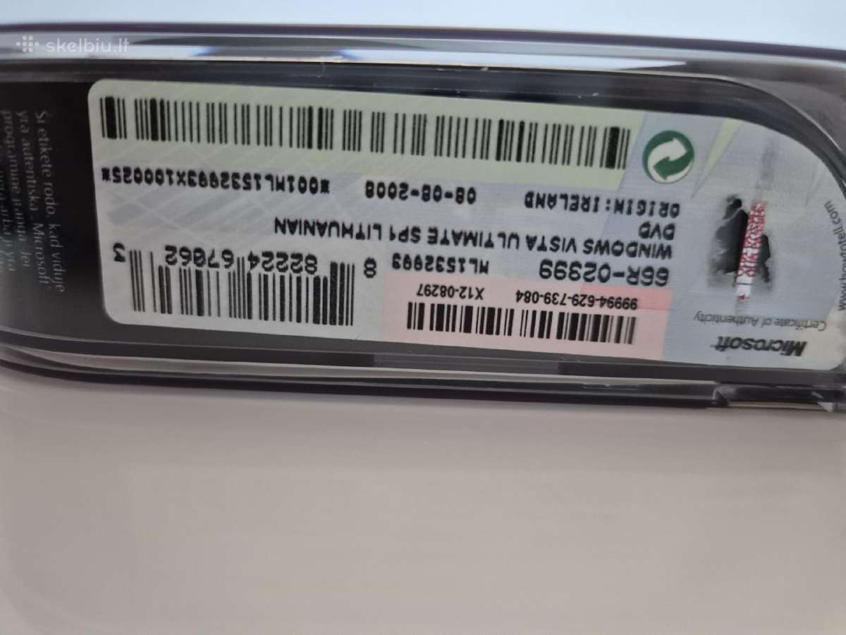 Windows vista ultimtate sealed operacine sistema - nuotraukos Nr. 4