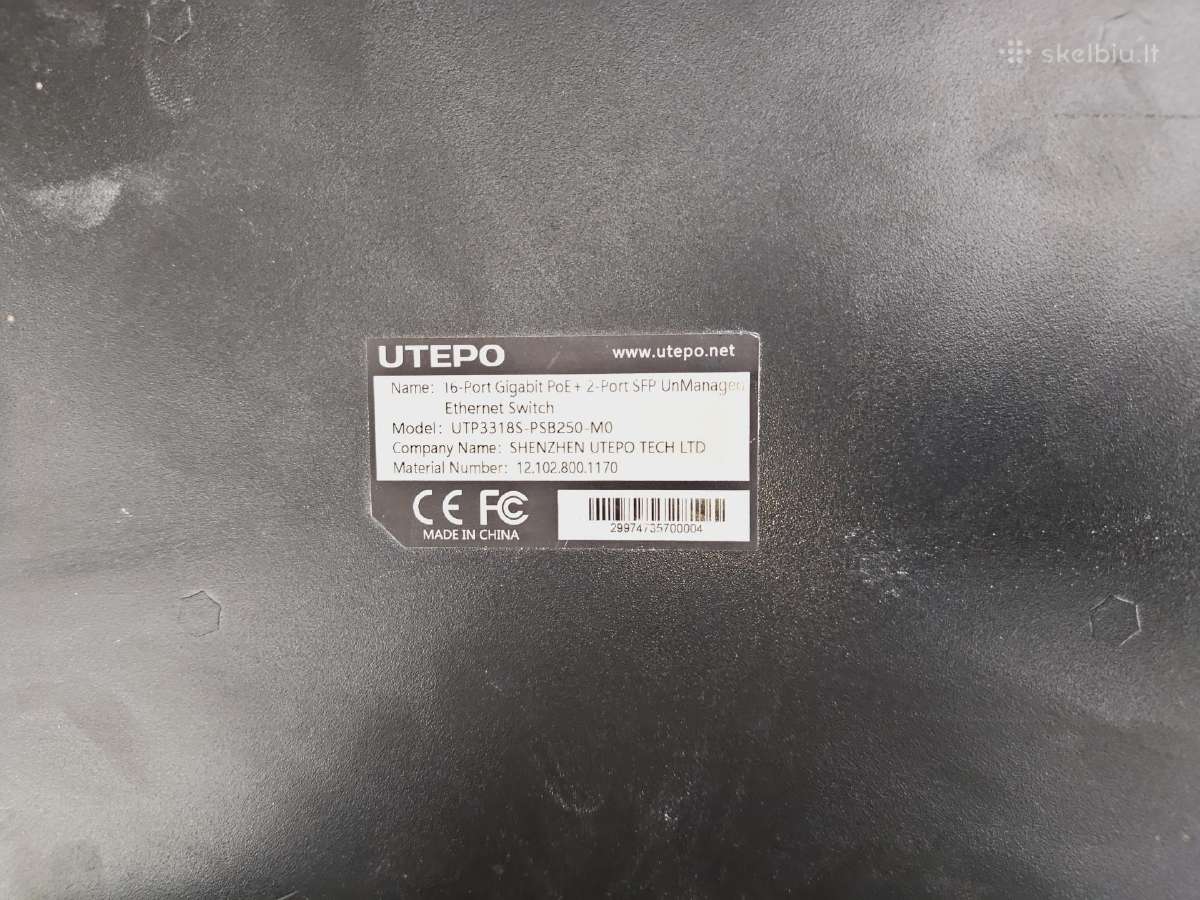 18 prievadų Utepo komutatorius Utp3318s-psb250-m0 - nuotraukos Nr. 2