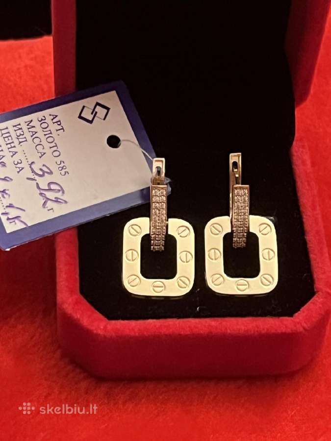 Prabangūs išskirtiniai auksiniai Cartier auskarai - nuotraukos Nr. 21