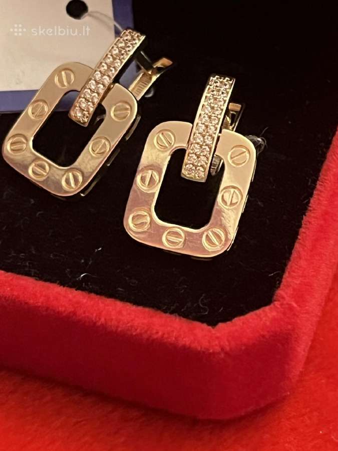 Prabangūs išskirtiniai auksiniai Cartier auskarai - nuotraukos Nr. 29