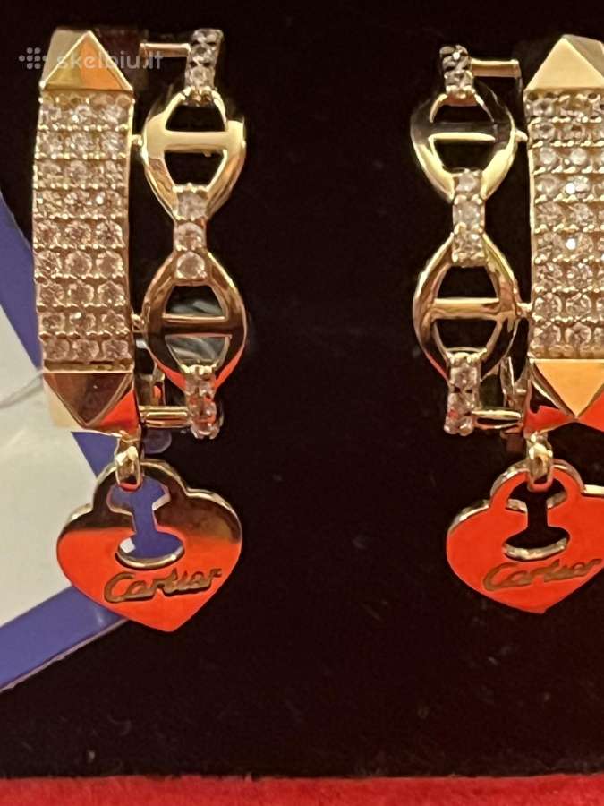 Prabangūs išskirtiniai auksiniai Cartier auskarai - nuotraukos Nr. 6