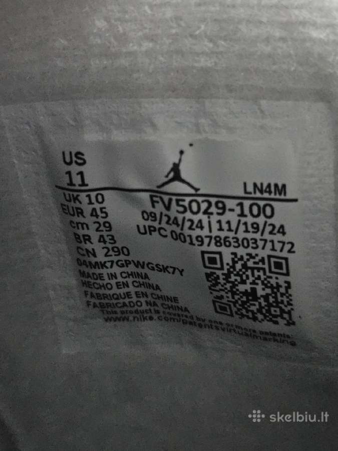 "Aj4 White Cement" nenešioti 45 dydžio - nuotraukos Nr. 5