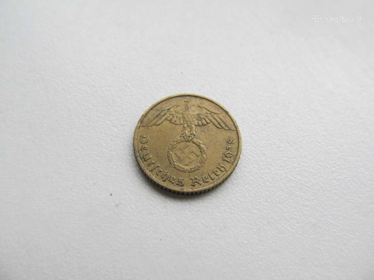 5 reichspfennig , Vokietija , 1938 A. - nuotraukos Nr. 2