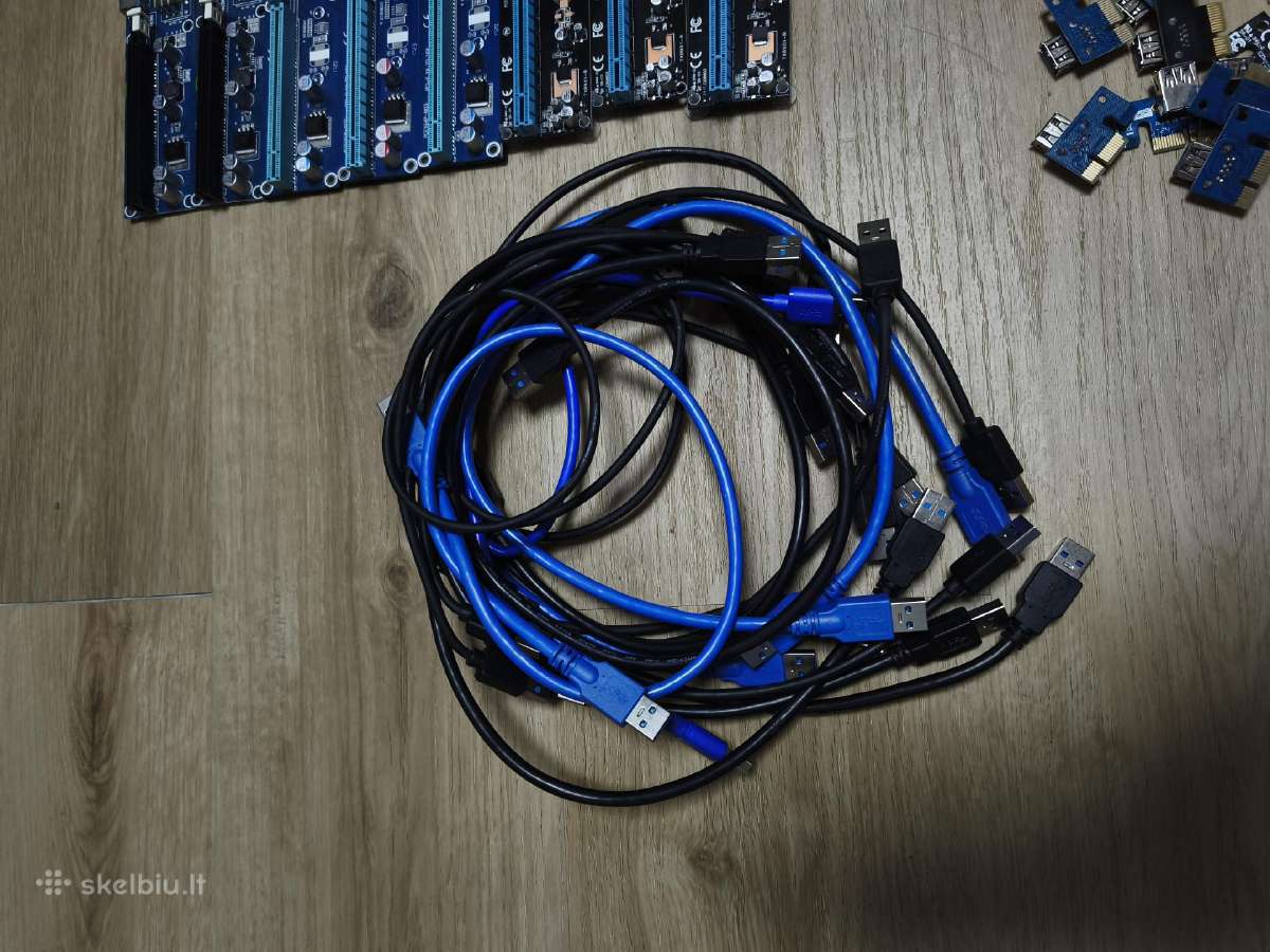 Pcie x1 į Pcie x16 Usb Riser adapteriai miningui - nuotraukos Nr. 2