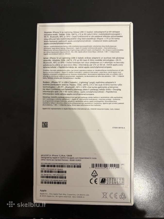 Parduodamas iPhone 12 128 GB (mėlynas) - nuotraukos Nr. 4